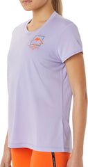 Asics FujiTrail Logo Short Sleeve Womens Running Top - Purple