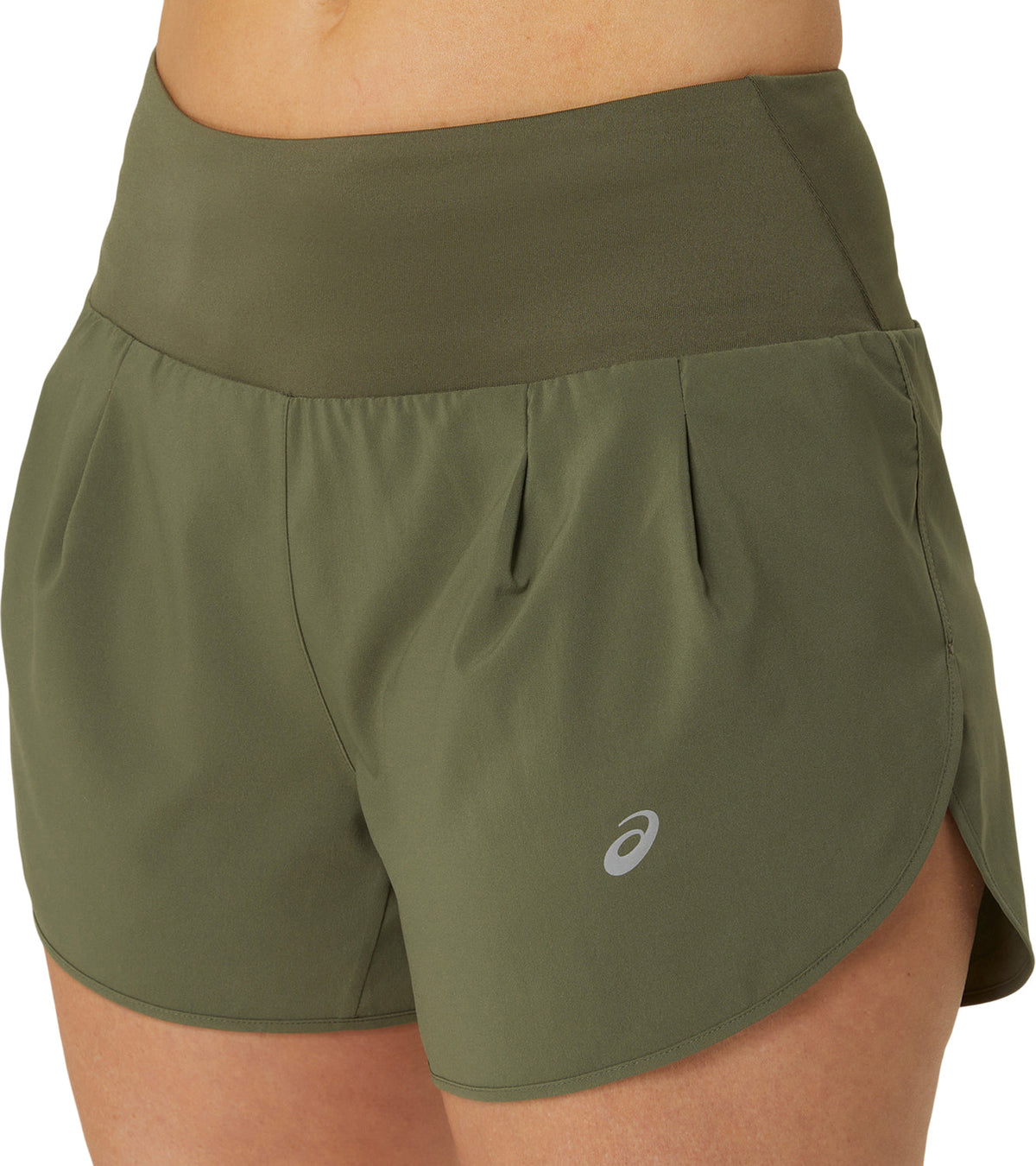 Asics Road 3.5 Inch Womens Running Shorts - Green