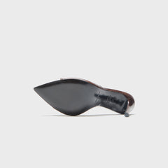 Black Suede Studio Brea - Brown Croc Leather