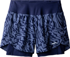 Brooks 5 Inch Chaser 2 In 1 Womens Running Shorts - Blue