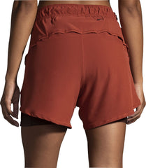 Brooks Chaser 5 Inch 2 in 1 Womens Running Shorts - Red