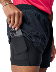 Brooks Dash 2 in 1 Mens Running Shorts - Black