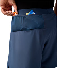Brooks 7 Inch Journey 2 In 1 Mens Running Shorts - Blue