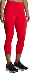 Brooks Method 3/4 Capri Womens Running Tights - Red