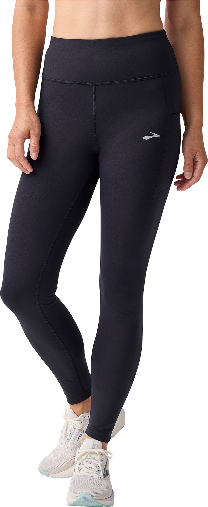Brooks Momentum 2.0 Thermal Womens Long Running Tights - Black