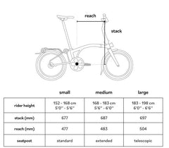 Brompton G Line with Roller Frame 8-Speed Folding Bike - Space Black