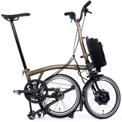 Brompton Electric P Line 12-speed Folding Bike - Bronze Sky