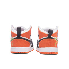Jordan 1 Mid SE (TD) - White/Starfish/Vivid Green