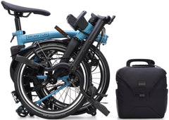 Brompton P Line eMotiq 4-speed Electric Folding Bike - Cloud Metallic