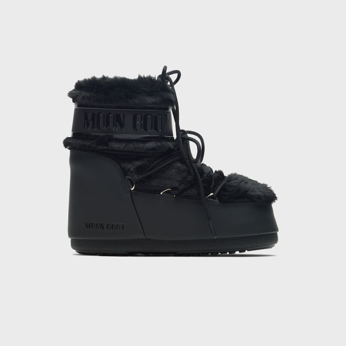 Moon Boot WMNS Icon Low Faux Fur Boots - Black