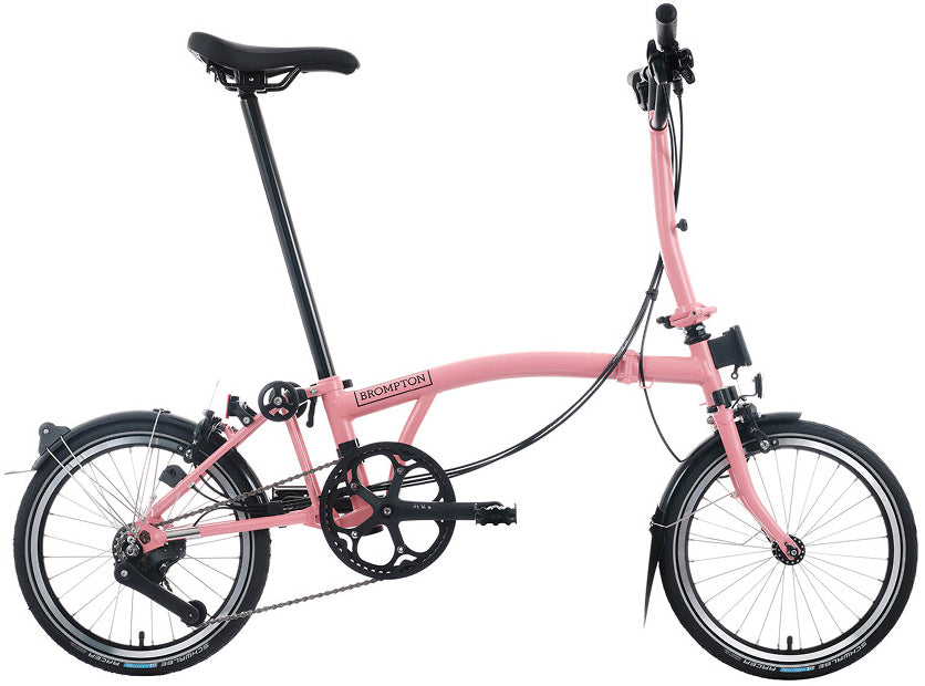 Brompton C Line 12-Speed Folding Bike - Flamingo Pink