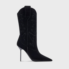 Paris Texas Lidia Western Embroidered Boot 105 - Black