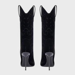 Paris Texas Lidia Western Embroidered Boot 105 - Black