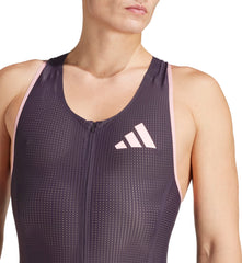 adidas Adizero Promo Sleeveless Mens Running Suit - Purple