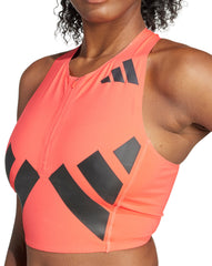 adidas Adizero Road To Records Womens Running Crop Top - Red