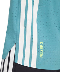 adidas Adizero Short Sleeve Mens Running Top - Green