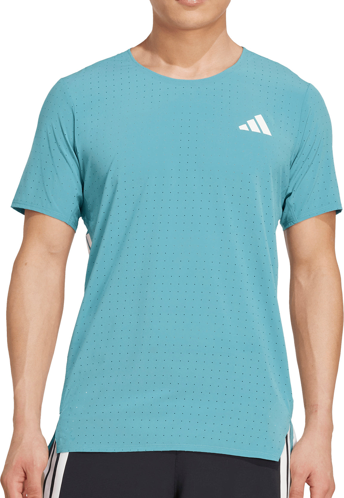 adidas Adizero Short Sleeve Mens Running Top - Green