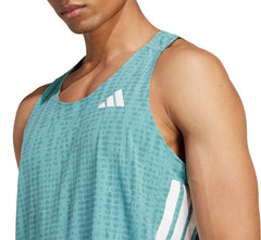 adidas Adizero Mens Running Vest - Green