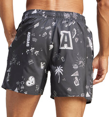 adidas Brand Love CLX Mens Swim Shorts - Grey