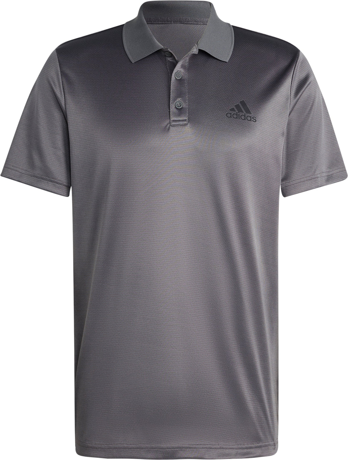 adidas Designed To Move 3 Stripes Mens Training Short Sleeve Polo Shirt - Grey