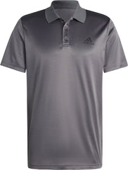 adidas Designed To Move 3 Stripes Mens Training Short Sleeve Polo Shirt - Grey