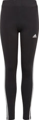 adidas Essentials 3 Stripes Junior Cotton Long Tights  - Black