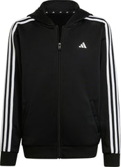 adidas Essentials AeroReady 3 Stripes Junior Training Track Jacket - Black