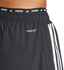 adidas Own The Run 3 Stripes 2 In 1 Mens Running Shorts - Black