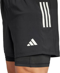 adidas Own The Run ClimaCool 2 in 1 Mens Running Shorts - Black