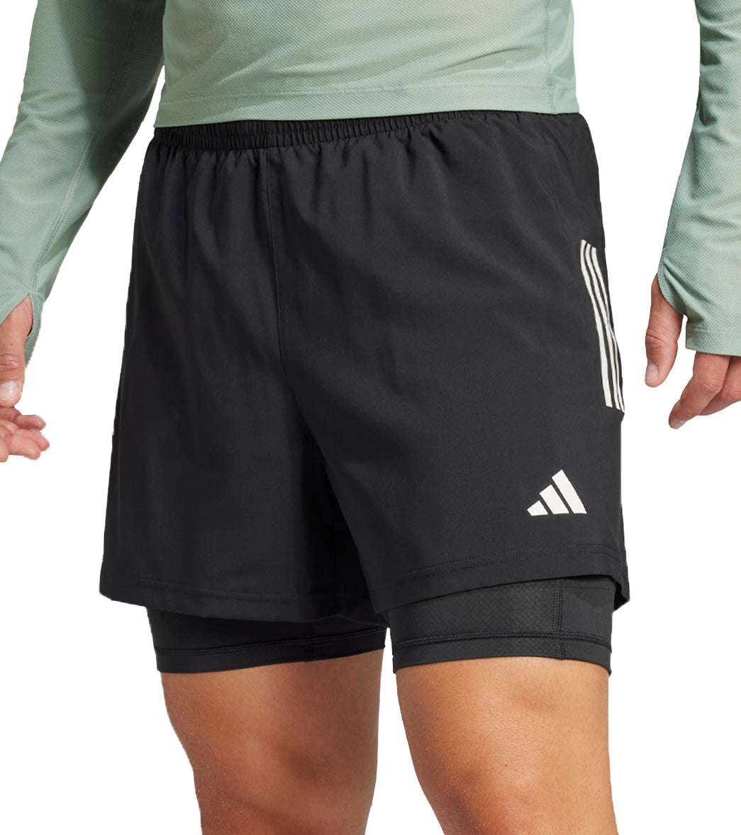 adidas Own The Run ClimaCool 2 in 1 Mens Running Shorts - Black