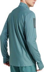 adidas Own The Run Half Zip Long Sleeve Mens Running Top - Green