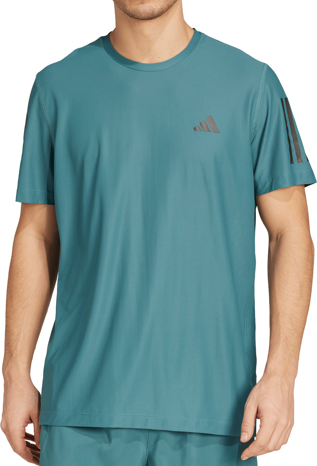 adidas Own The Run Short Sleeve Mens Running Top - Green