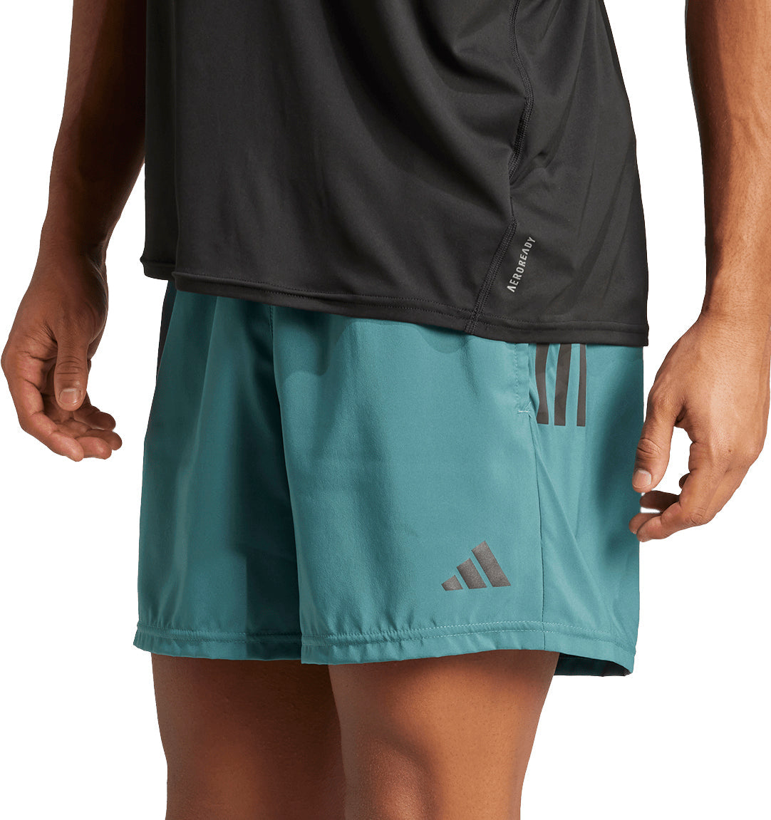 adidas Own The Run 5 Inch Mens Running Shorts - Green