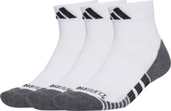 adidas Performance ClimaCool (3 Pack) Cushioned Quarter Socks - White