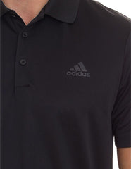 adidas Performance PrimeGreen Short Sleeve Mens Golf Polo Shirt - Black