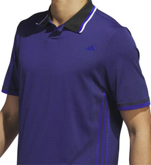 adidas PrimeKnit Short Sleeve Mens Golf Polo Shirt - Blue