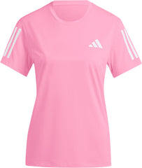 adidas RUN Event Short Sleeve Womens Running Top - Pink