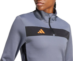 adidas Tiro 25 Essentials Half Zip Long Sleeve Womens Training Top - Grey