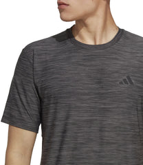 adidas Train Essentials Stretch Short Sleeve Mens Training Top - Grey