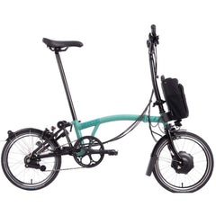 Brompton Electric C Line 6-Speed Folding Bike - Turkish Green