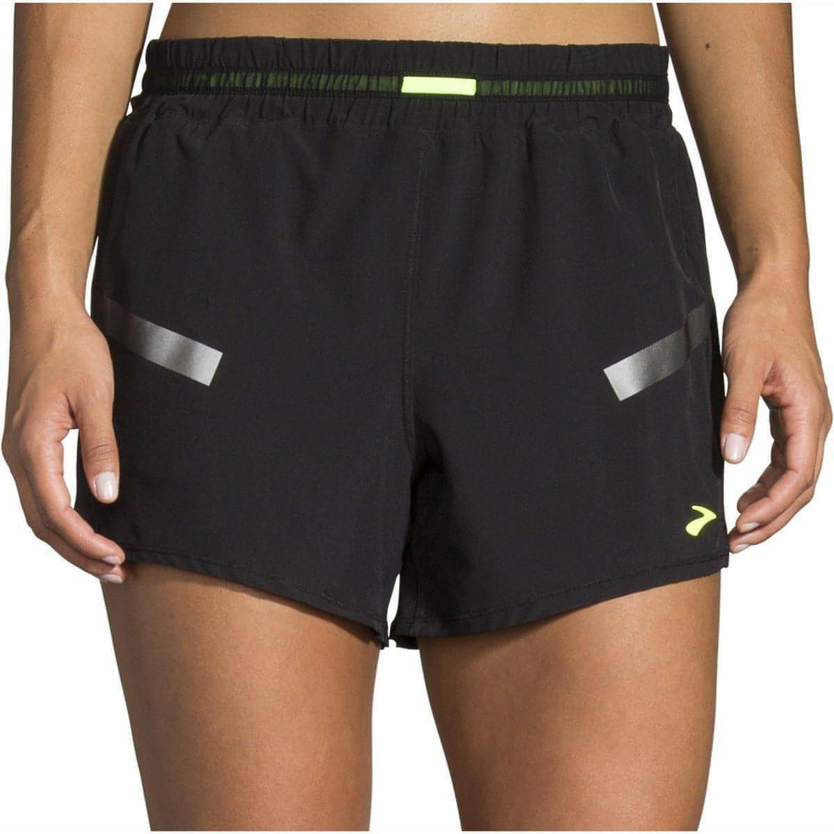 Brooks Carbonite 4 Inch Womens Running Shorts - Black