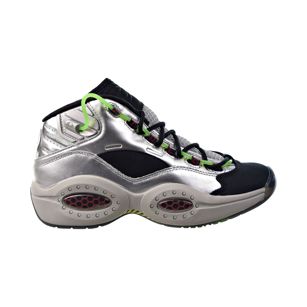 Reebok Question Mid "Minions Gru's Lab" Men's Shoes Silver Metallic-Black